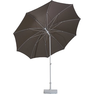 Jan Kurtz, Jan Kurtz Salina Sonnenschirm mit Knickgelenk, Sonnenschirm, rundes Design, Ø 2800 mm, Gestell weiß, taupe