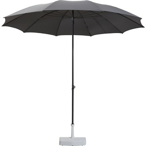 Jan Kurtz, Jan Kurtz Salina Sonnenschirm mit Knickgelenk, Sonnenschirm, rundes Design, Ø 2800 mm, Gestell anthrazit, grau
