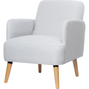 undefined, Sessel BROOKS Füße aus Massivholz hellgrau, Sessel BROOKS, Füße aus Massivholz, hellgrau