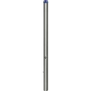 undefined, Edelstahl-Sperrpfosten Ø 60 mm, Kettenkopf zum Einbetonieren, mit Bodenhülse, Dreikantverschluss, Edelstahl-Sperrpfosten, mit Kettenkopf, zum Einbetonieren mit Bodenhülse, Ø 60 mm, Dreikantverschluss