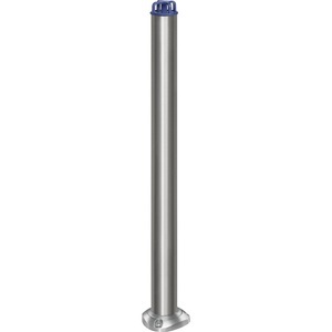 undefined, Edelstahl-Sperrpfosten Ø 76 mm, Kettenkopf zum Aufdübeln, klappbar, Edelstahl-Sperrpfosten, mit Kettenkopf, zum Aufdübeln, Ø 76 mm, klappbar