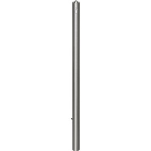 undefined, Edelstahl-Sperrpfosten Ø 60 mm, Spitzkopf zum Einbetonieren, Bodenhülse, Edelstahl-Sperrpfosten, mit Spitzkopf, zum Einbetonieren mit Bodenhülse, Ø 60 mm, Dreikantverschluss