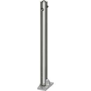 undefined, Edelstahl-Sperrpfosten Ø 76 mm, Spitzkopf zum Aufdübeln, klappbar, Dreikantverschluss, Edelstahl-Sperrpfosten, mit Spitzkopf, zum Aufdübeln, Ø 76 mm, klappbar, Dreikantverschluss