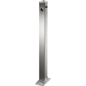 undefined, Edelstahl-Sperrpfosten 70 x 70 mm, Spitzkopf zum Aufdübeln, klappbar, Dreikantverschluss, Edelstahl-Sperrpfosten, mit Spitzkopf, zum Aufdübeln, 70 x 70 mm, klappbar, Dreikantverschluss