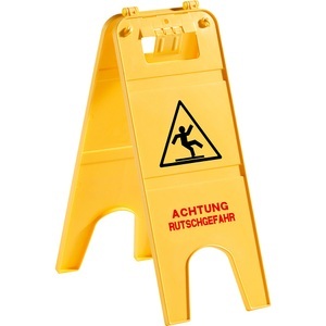 undefined, Warnschild Rutschgefahr, Aufsteller Warnschild Rutschgefahr, Höhe 570 mm, VE 2 Stk, gelb
