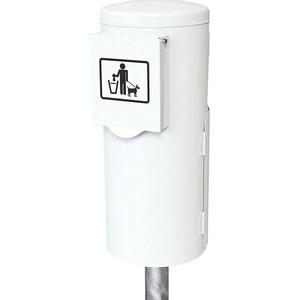 undefined, Hundetoilette mit Beutelspender, Hundetoilette mit Beutelspender, Volumen 20 l, HxBxT 1760 x 315 x 360 mm, zum Einbetonieren