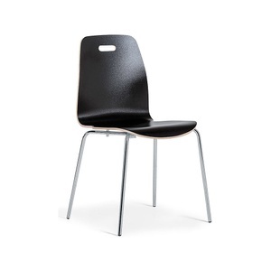 undefined, Schalenstuhl Alina, schwarz/Chrom, VE 4 Stk, Schalenstuhl Alina, stapelbar, schwarz/Chrom, VE 4 Stk