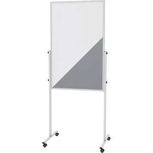 Maul, Maul Moderationswand MAULsolid 75 x 120 cm, MAUL Moderationstafel MAULsolid, Whiteboard/Filz grau, Tafel-HxB 1200 x 750 mm