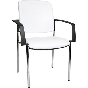Topstar, Besucherstühle mit Armlehnen, VE 2 Stk, Topstar Besucherstühle mit Armlehnen, VE 2 Stk, Bezug Kunstleder, weiß
