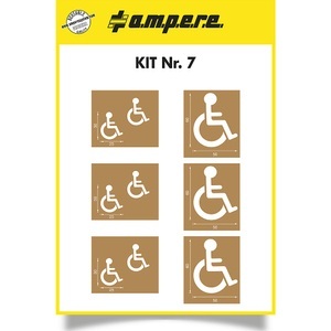 a.m.p.e.r.e, Schablonenset, Ampere Schablonenset, Handicapsymbol in 2 Größen, 6 Schablonen, Karton