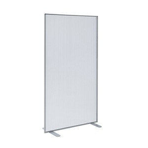 undefined, Sichtschutz-Trennwand, Sichtschutz-Trennwand, mit Polycarbonat-Stegplatte, weißaluminium, HxBxT 1805 x 1000 x 480 mm