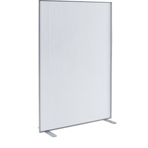 undefined, Sichtschutz-Trennwand, Sichtschutz-Trennwand, mit Polycarbonat-Stegplatte, weißaluminium, HxBxT 1805 x 1200 x 480 mm