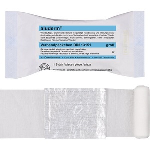 undefined, aluderm®-Verbandpäckchen, aluderm®-Verbandpäckchen, Inhalt nach DIN 13151, ab 20 Stk, Kompresse groß