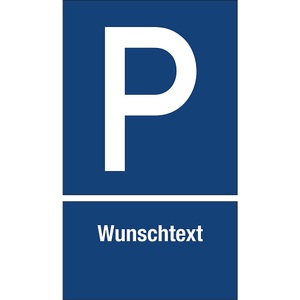 undefined, Parkplatzkennzeichen, Kunststoff, Parkplatzkennzeichen, Kunststoff, P / individuelle Beschriftung - bis max. 20 Zeichen, LxH 250 x 400 mm