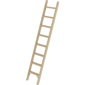 Guenzburger, Holz-Anlegeleiter, MUNK Holz-Anlegeleiter, mit Stufen, 8 Stufen