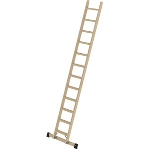 Guenzburger, Holz-Anlegeleiter, MUNK Holz-Anlegeleiter, mit Stufen, 12 Stufen mit Traverse