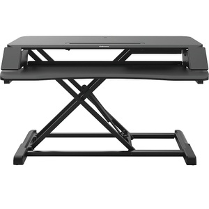 Fellowes, Corsivo™ Sitz-Steh-Workstation, Sitz-/Steh Workstation Fellowes Corsivo, bis 17 kg, B 615 x T 800 x H 110 mm, schwarz