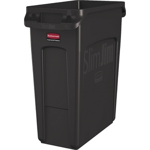 Rubbermaid, Rubbermaid Mülleimer 60 l (B x H x T) 279 x 635 x 558 mm Braun 1 St., Abfallbehälter Slim Jim®, Kunststoff, Fassungsvermögen 60 Liter, braun