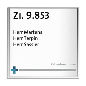 undefined, Türschild, Türschild, 1-Loch-Variante, HxB 150,5 x 150,5 mm, verkehrsweiß