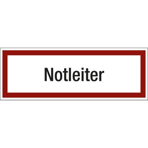 undefined, Brandschutzkennzeichen für die Feuerwehr, Brandschutzkennzeichen für die Feuerwehr, Notleiter, VE 10 Stk, Kunststoff, LxH 297 x 105 mm