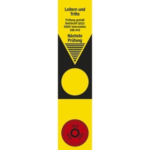 undefined, Plakette DGUV I 208-016 Leitern/Tritte, Plakette DGUV I 208-016 Leitern/Tritte, Folie, LxH 50 x 220 mm, VE 10 Stk, 24 - 26
