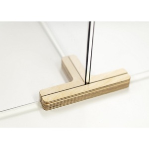 undefined, Fußverbinder für Trennscheiben, Fußverbinder für Trennscheiben, T-Form, 3-Wege, LxBxH 200 x 120 x 30 mm, ab 10 Stk