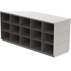 undefined, Sitover-Garderobenbank, Edelstahl, Sitover-Garderobenbank, einseitig, Edelstahl, 15 Fächer, Länge 1360 mm