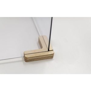undefined, Fußverbinder für Trennscheiben, Fußverbinder für Trennscheiben, L-Form, 2-Wege, LxBxH 120 x 120 x 30 mm, ab 10 Stk