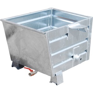 EUROKRAFTpro, Späne-Stapelkipper BSS, eurokraft pro Späne-Stapelkipper BSS mit Siebblecheinsatz, Volumen 0,3 m³, feuerverzinkt