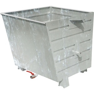 EUROKRAFTpro, Späne-Stapelkipper BSS, eurokraft pro Späne-Stapelkipper BSS mit Siebblecheinsatz, Volumen 0,55 m³, feuerverzinkt