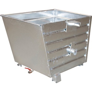 EUROKRAFTpro, Späne-Stapelkipper BSS, eurokraft pro Späne-Stapelkipper BSS mit Siebblecheinsatz, Volumen 0,7 m³, feuerverzinkt