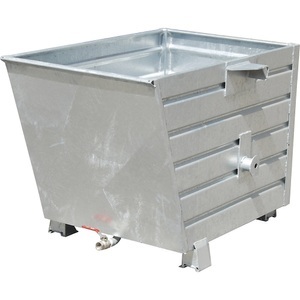EUROKRAFTpro, Späne-Stapelkipper BSS, eurokraft pro Späne-Stapelkipper BSS mit Siebblecheinsatz, Volumen 0,9 m³, feuerverzinkt
