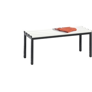 CP, Garderobenbank BASIC, ohne Lehne, C+P Garderobenbank BASIC, Kunststoffleisten, Länge 1000 mm, reinweiß