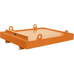 EUROKRAFTpro, Container-Auffangwanne, eurokraft pro Auffangwanne für Absetzcontainer, für Absetzcontainer, Auffangvolumen 850 l, orange
