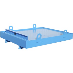 EUROKRAFTpro, Container-Auffangwanne, eurokraft pro Auffangwanne für Absetzcontainer, für Absetzcontainer, Auffangvolumen 850 l, blau