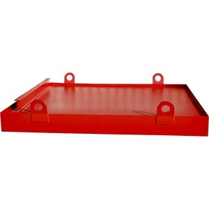 EUROKRAFTpro, Container-Auffangwanne, eurokraft pro Auffangwanne für Absetzcontainer, für Absetzcontainer, Auffangvolumen 1036 l, rot
