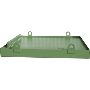 EUROKRAFTpro, Container-Auffangwanne, eurokraft pro Auffangwanne für Absetzcontainer, für Absetzcontainer, Auffangvolumen 1036 l, grün
