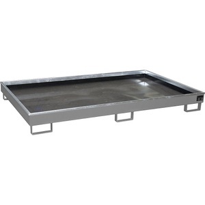 EUROKRAFTpro, Regal-Bodenwanne, eurokraft pro Regal-Bodenwanne mit PE-Einsatz, 240 l Auffangvolumen, LxBxH 2165 x 1315 x 230 mm, grau, ab 3 Stk
