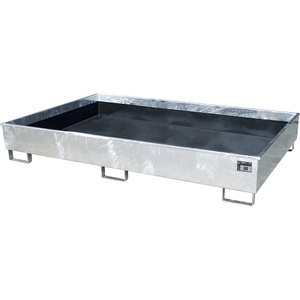 EUROKRAFTpro, Regal-Bodenwanne, eurokraft pro Regal-Bodenwanne mit PE-Einsatz, 1000 l Auffangvolumen, LxBxH 2165 x 1315 x 510 mm, verzinkt, ab 3 Stk