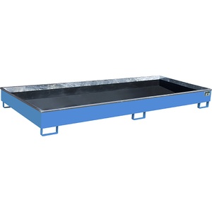 EUROKRAFTpro, Regal-Bodenwanne, eurokraft pro Regal-Bodenwanne mit PE-Einsatz, 540 l Auffangvolumen, LxBxH 3265 x 1315 x 270 mm, blau, ab 3 Stk