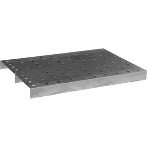 EUROKRAFTpro, Edelstahl-Lochblechrost, eurokraft pro Edelstahl-Lochblechrost, für Kleingebindewanne, LxBxH 1200 x 800 x 100 mm