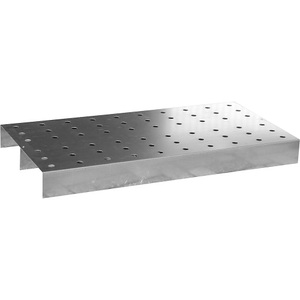 EUROKRAFTpro, Edelstahl-Lochblechrost, eurokraft pro Edelstahl-Lochblechrost, für Kleingebindewanne, LxBxH 1200 x 600 x 120 mm