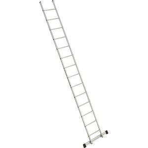 Euroline, Sprossen-Anlegeleiter, euroline Sprossen-Anlegeleiter, Breite 410 mm, 14 Sprossen mit Traverse