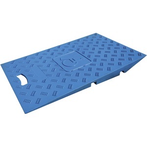 undefined, Rollstuhlrampen-Set für Kabelbrücke, Rollstuhlrampen-Set für Kabelbrücke, LxBxH 744 x 440 x 75 mm, blau