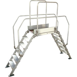 undefined, Alu-Leiternüberstieg, Alu-Leiternüberstieg, Gesamtbelastung 200 kg, 6 Stufen, Plattform 900 x 530 mm