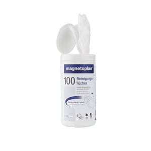 magnetoplan, Reinigungstücher, magnetoplan Reinigungstücher, VE 12 Spenderboxen à 100 Stk, mit Orangenöl