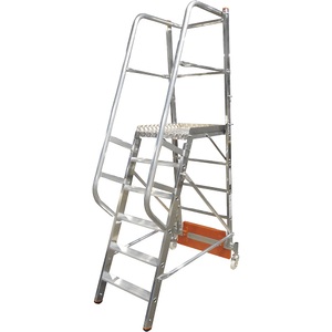 KRAUSE, Krause 833013 Aluminium Podestleiter Arbeitshöhe (max.): 3.40 m Silber 38 kg, Krause 833013 Aluminium Podestleiter Arbeitshöhe (max.): 3.40 m Silber DIN EN 131 38 kg