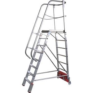KRAUSE, Krause 833037 Aluminium Podestleiter Arbeitshöhe (max.): 3.90 m Silber 44 kg, Krause 833037 Aluminium Podestleiter Arbeitshöhe (max.): 3.90 m Silber DIN EN 131 44 kg
