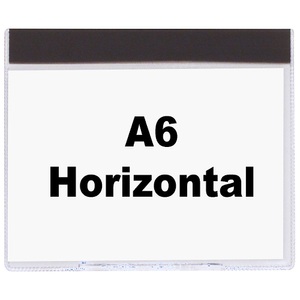undefined, Dokumentenhüllen, Dokumentenhüllen, mit Magnetstreifen, für A6, Querformat, lange Seite offen, VE 10 Stk