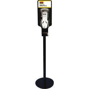 Rubbermaid, Ständer für Seifen- und Desinfektionsspender Rubbermaid AutoFoam, freistehend, aus Stahl, H 930 mm, schwarz, Ständer für Seifen- und Desinfektionsspender Rubbermaid AutoFoam, freistehend, aus Stahl, H 930 mm, schwarz